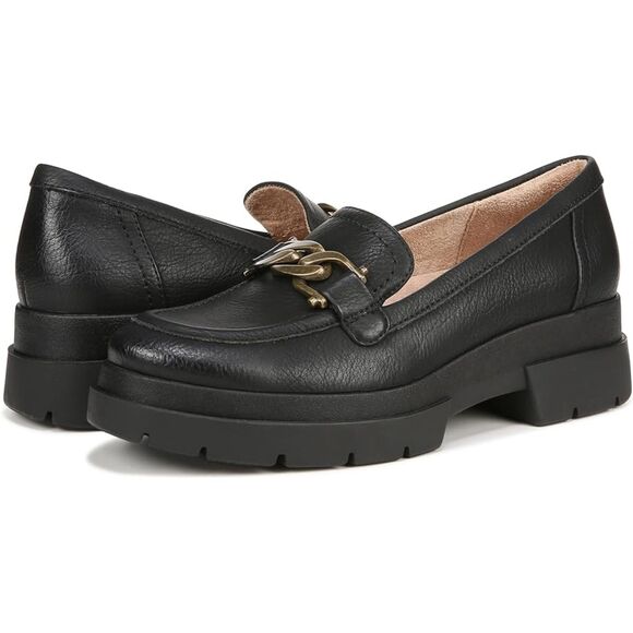 SOUL Naturalizer - Onyx, Black Leather Loafer, NEW! Size 7.5 Wide - Picture 1 of 10